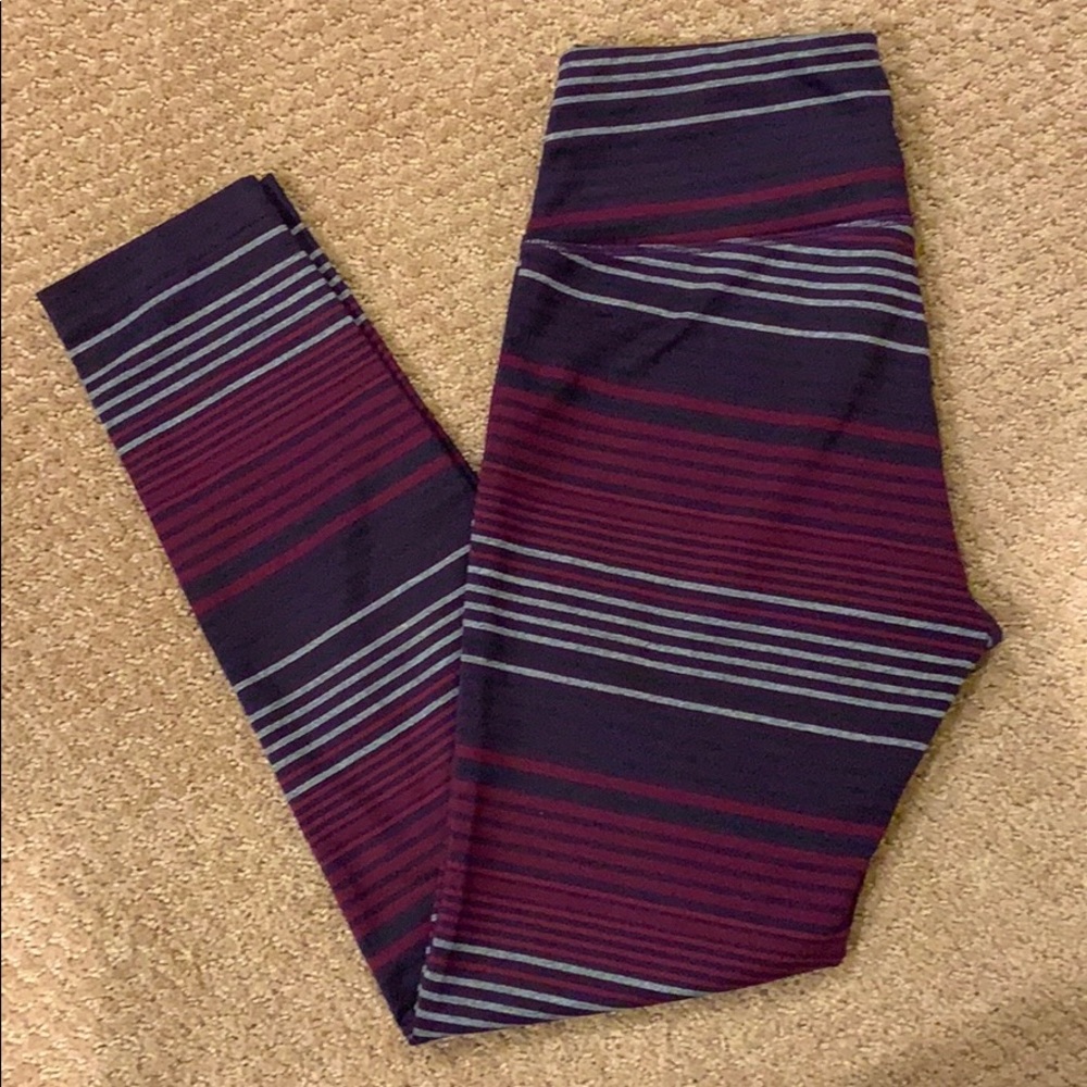 Athleta Colorblock Stripe Chaturanga Tight small T